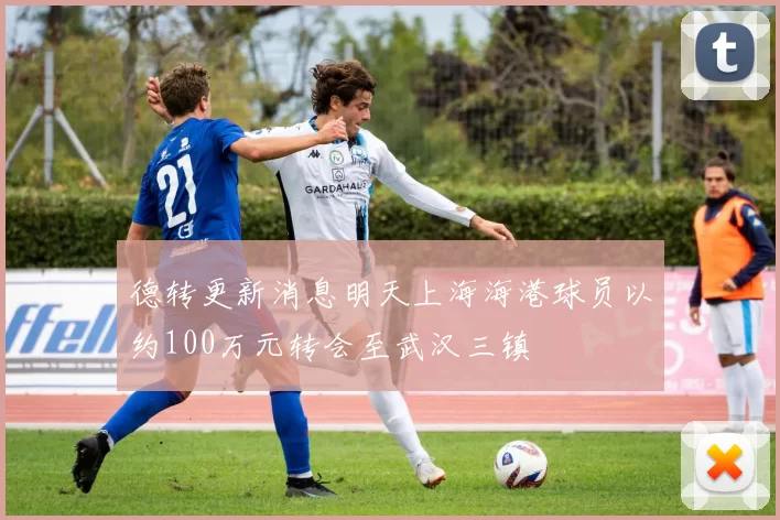 德转更新消息明天上海海港球员以约100万元转会至武汉三镇